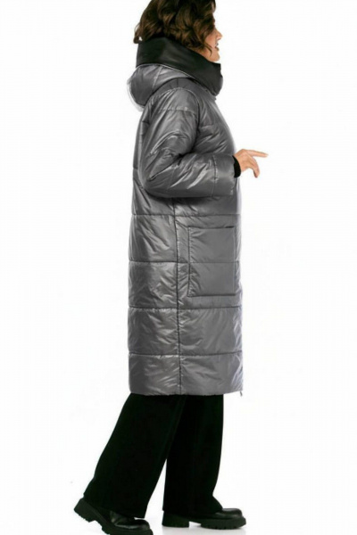 Пальто Диомант 2129 темно-серый - фото 3