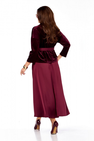 Блуза, юбка Taita plus 2533 бургунди - фото 6