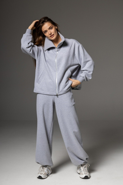 Бомбер, брюки Twok 112501 серый - фото 9