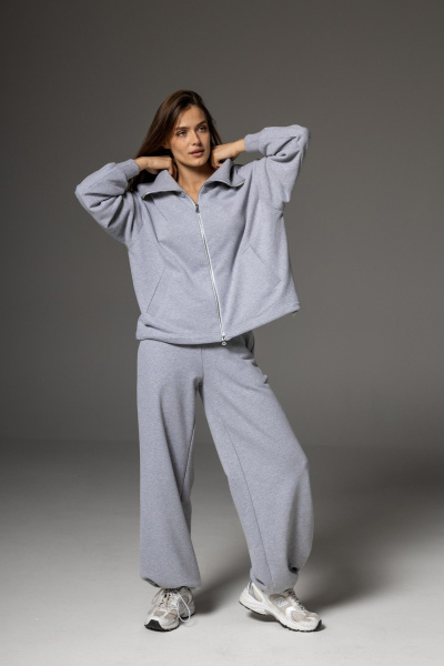 Бомбер, брюки Twok 112501 серый - фото 8