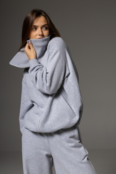 Бомбер, брюки Twok 112501 серый - фото 5