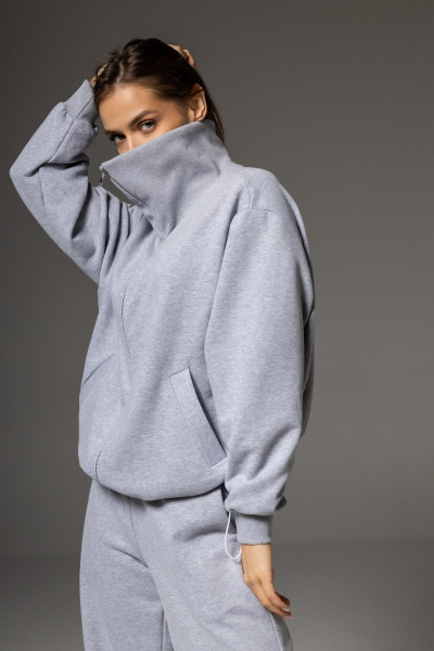 Бомбер, брюки Twok 112501 серый - фото 3