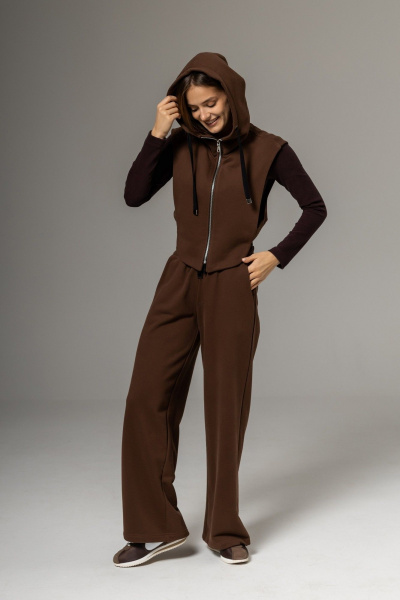 Жилет Twok 112503 шоколад - фото 4