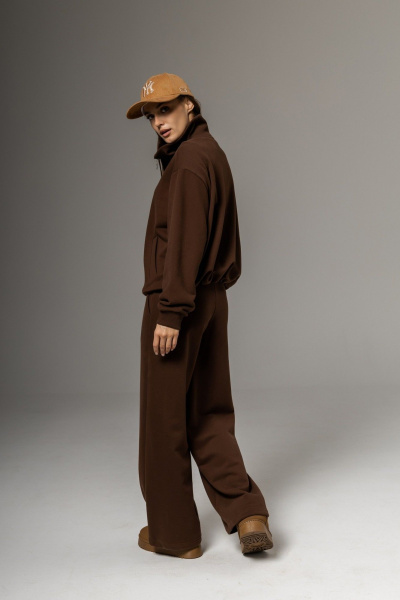 Бомбер, брюки Twok 112507 шоколад - фото 6
