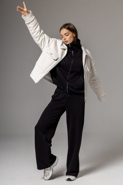 Бомбер, брюки Twok 112508 черный - фото 6