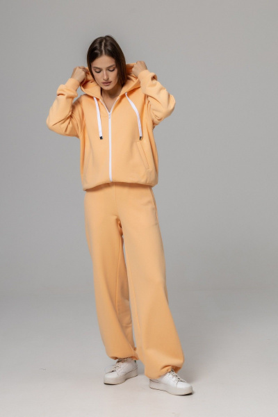 Бомбер, брюки Twok 925707 персик - фото 3