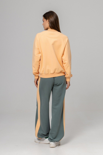 Бомбер, брюки Twok 925709 персик/шалфей - фото 7