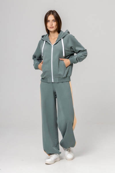 Бомбер, брюки Twok 925715 шалфей - фото 3