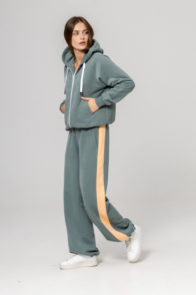 Бомбер, брюки Twok 925715 шалфей - фото 1