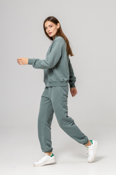 Бомбер, брюки Twok 925717 шалфей - фото 3