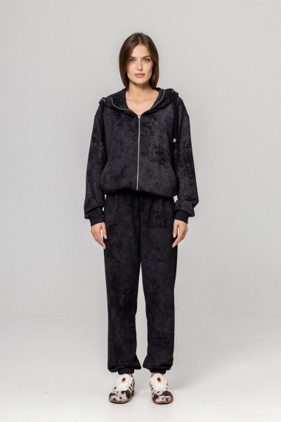 Бомбер, брюки Twok 925720 черный принт - фото 1