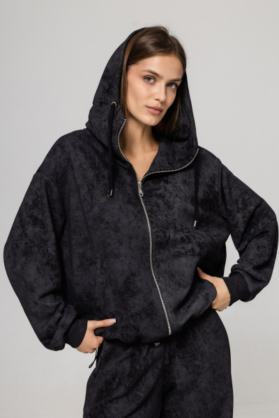 Бомбер, брюки Twok 925720 черный принт - фото 3