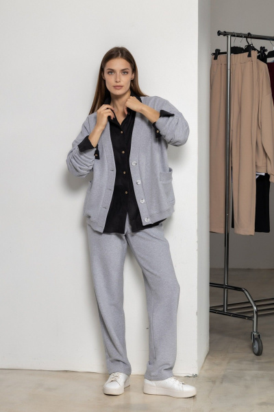 Кардиган Twok 952726 серый - фото 4