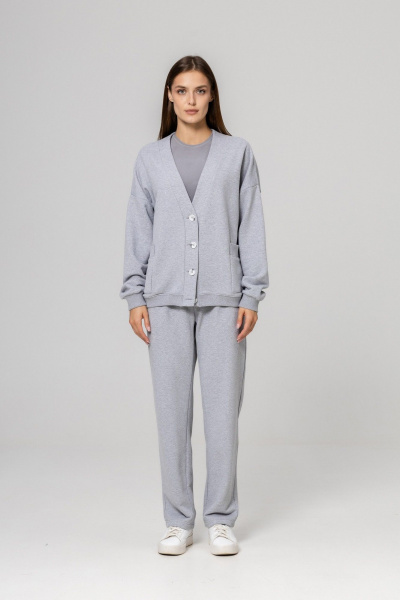 Брюки, кардиган Twok 952727 серый - фото 6