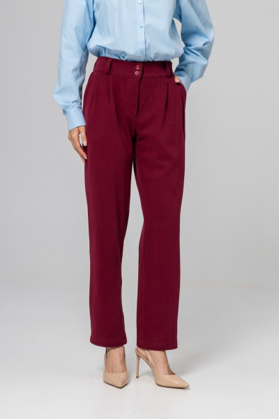 Брюки Twok 952728 бургунди - фото 5