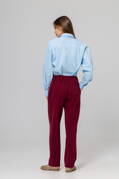 Брюки Twok 952728 бургунди - фото 3