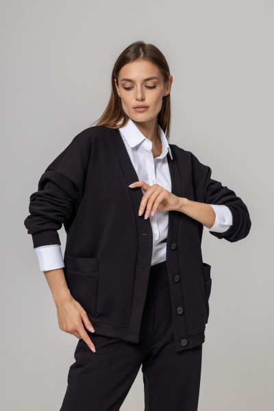 Брюки, кардиган Twok 952736 черный - фото 4