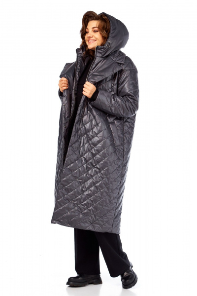 Пальто Диомант 2131 серый - фото 19