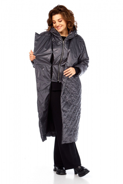 Пальто Диомант 2131 серый - фото 16