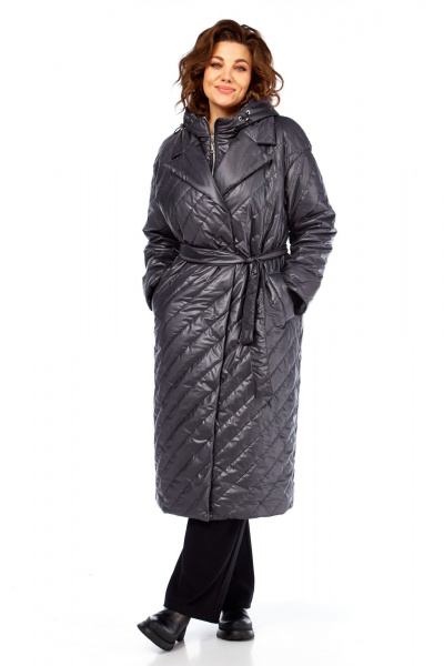 Пальто Диомант 2131 серый - фото 10