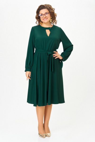Платье Swallow 891 темный_изумруд - фото 4