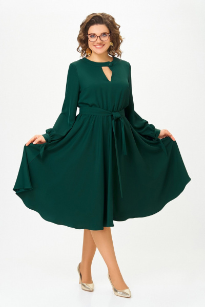 Платье Swallow 891 темный_изумруд - фото 2