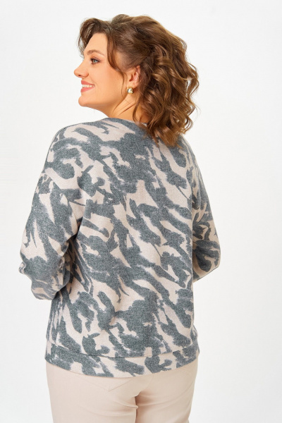 Джемпер Swallow 800.9 серо-бежевый - фото 3