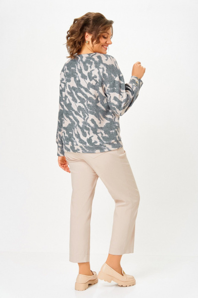 Джемпер Swallow 800.9 серо-бежевый - фото 8