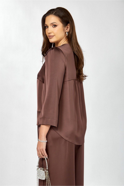 Блуза, брюки ZigzagStyle 626 молочный шоколад - фото 8