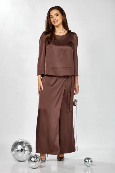 Блуза, брюки ZigzagStyle 626 молочный шоколад - фото 7