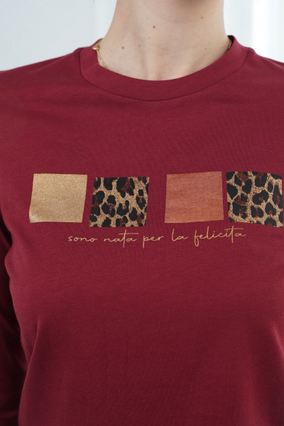 Джемпер Купалинка 668243.158-164 бордовый - фото 4