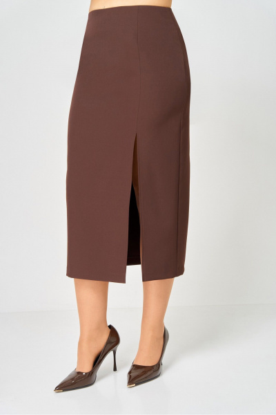 Блуза, юбка Орхидея 1637 бежевый, коричневый - фото 5