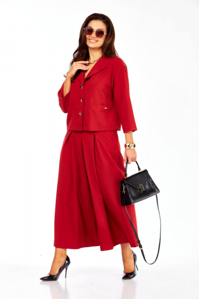Брюки, жакет Taita plus 2522/4 красный - фото 3