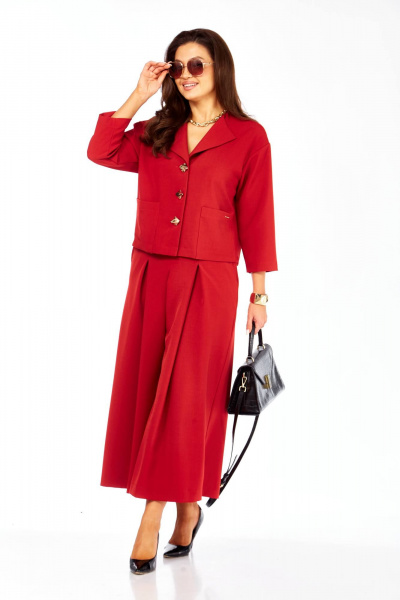 Брюки, жакет Taita plus 2522/4 красный - фото 2
