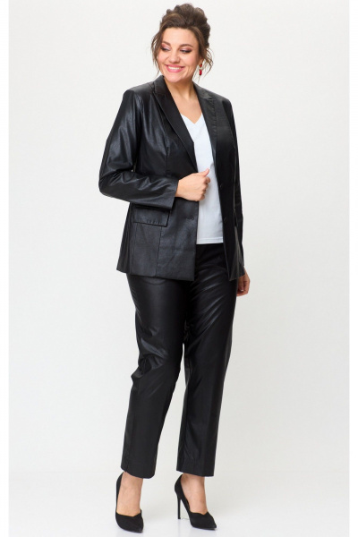 Брюки, жакет БелЭльСтиль 412-3_03_22+586-2_76_22 черный - фото 3