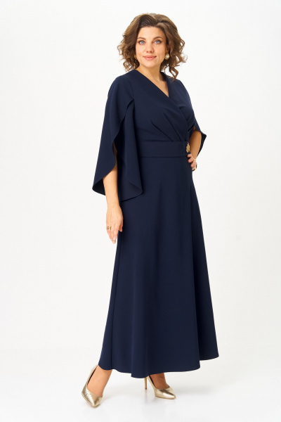 Платье ANASTASIA MAK 1309 синий - фото 3