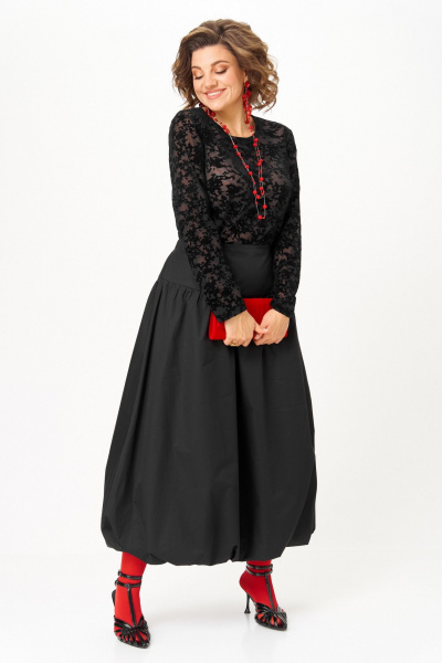 Топ, юбка Aira Style 24136 черный - фото 16