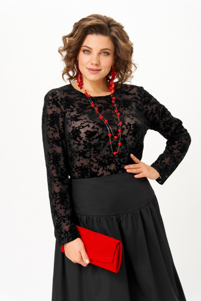 Топ, юбка Aira Style 24136 черный - фото 14