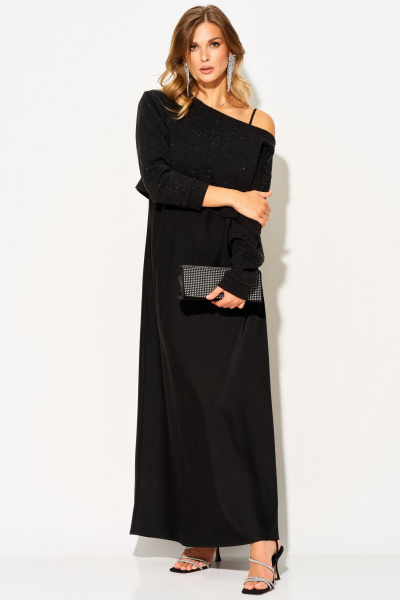 Джемпер, платье Laikony L-504 черный - фото 1