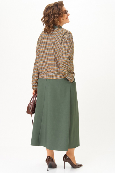 Бомбер, юбка Aira Style 24131-1 зеленый - фото 5