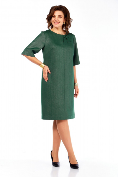Платье Ольга Стиль С-980 зеленый - фото 7