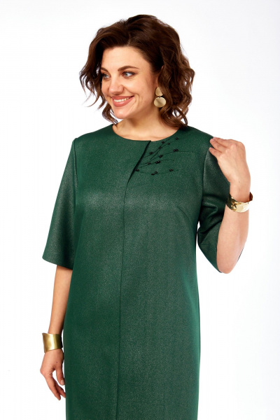 Платье Ольга Стиль С-980 зеленый - фото 3