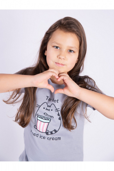 Капри, майка 8 Марта 132590-4С594Д40-122,128 серый - фото 6