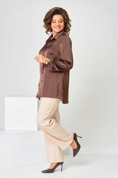 Блуза Асолия 4101 коричневый - фото 7