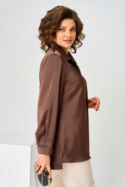 Блуза Асолия 4101 коричневый - фото 5