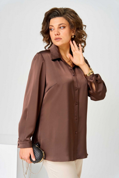 Блуза Асолия 4101 коричневый - фото 4