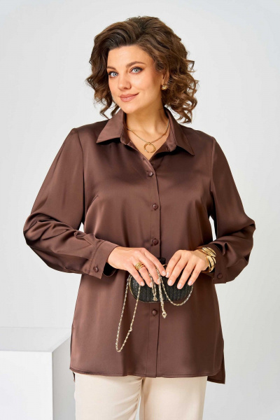 Блуза Асолия 4101 коричневый - фото 2