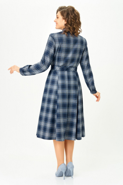 Платье DaLi 5520.1 синяя клетка - фото 2
