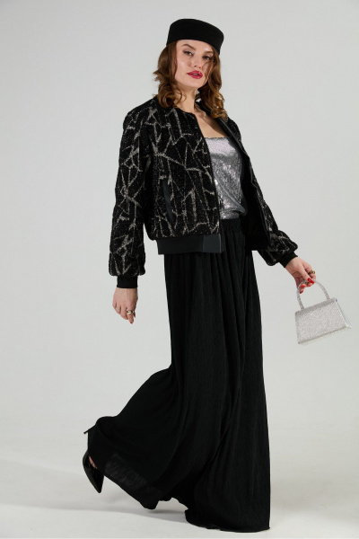 Брюки, джемпер, топ NikVa 1011-2 бордо/чёрный - фото 8