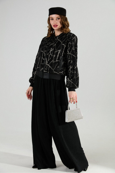 Брюки, джемпер, топ NikVa 1011-2 бордо/чёрный - фото 4